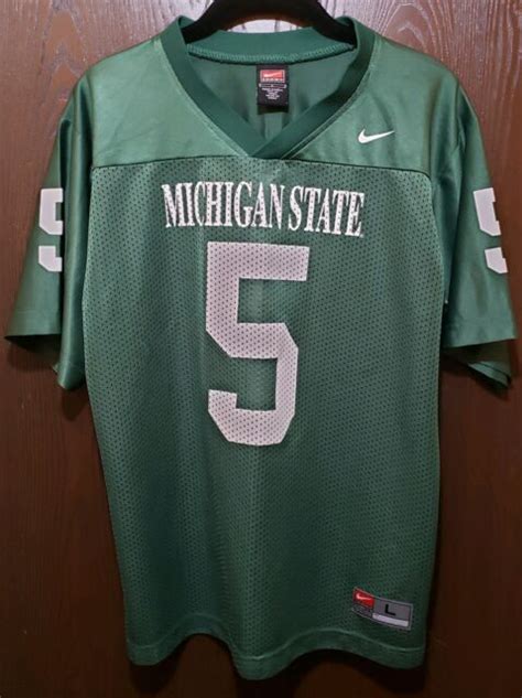 Nike Green Michigan State Spartans 5 Football Jersey Youth Large 14 16