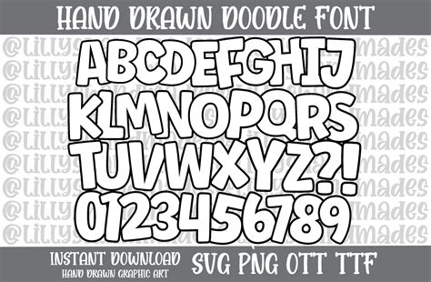 Font Svg Alphabet Svg Outline Font Svg Doodle Font Svg Handwritten Font