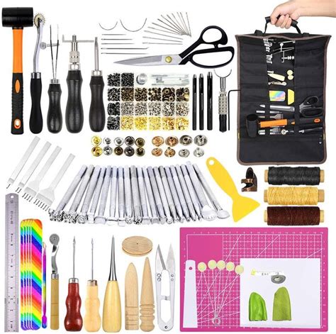 328Pcs Leather Tooling Kit Leather Kit With Manual Leather Working