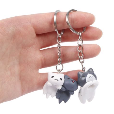 Lovely Cartoon Lucky Cat Key Chain Women Men Kitten Car Keychain