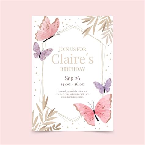 Im Genes De Invitacion Mariposas Descarga Gratuita En Freepik