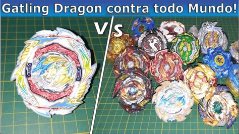 Beyblade Burst Gatling Dragon Contra Todos Os Meus Beyblades YouTube