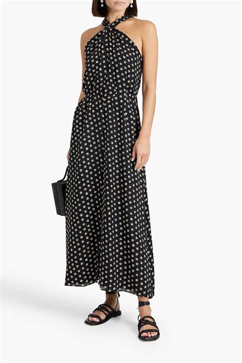 Oscar De La Renta Floral Print Silk Chiffon Maxi Dress The Outnet