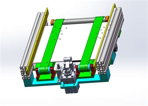 16 载具板送料输送带结构3d模型图纸 Solidworks设计 Solidworks 2013 模型图纸下载 懒石网