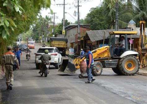 Prefeitura D In Cio A Recapeamento De Asfalto Na Estrada Da Vivenda Verde