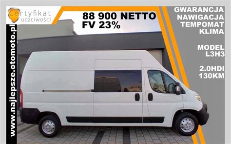 Peugeot Boxer L H Brygadowka Miejsc Doka Allegro Pl