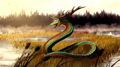 Horned Serpent - Commission by Dracarian | Fantastic beasts creatures ...