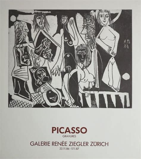 Pablo Picasso Exhibition Poster Galerie Ziegler Z Rich Etsy Pablo