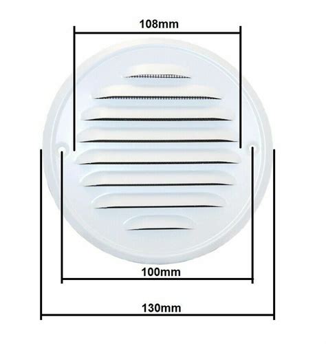 Metal Black Round Air Vent Grille Mm Mm With Fly Screen