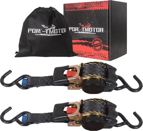 Amazon Porotmotor 2 Pack Retractable Ratchet Straps 1 10