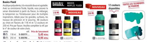 Promo Basics Fluid Liquitex chez Le Géant des Beaux Arts iCatalogue fr