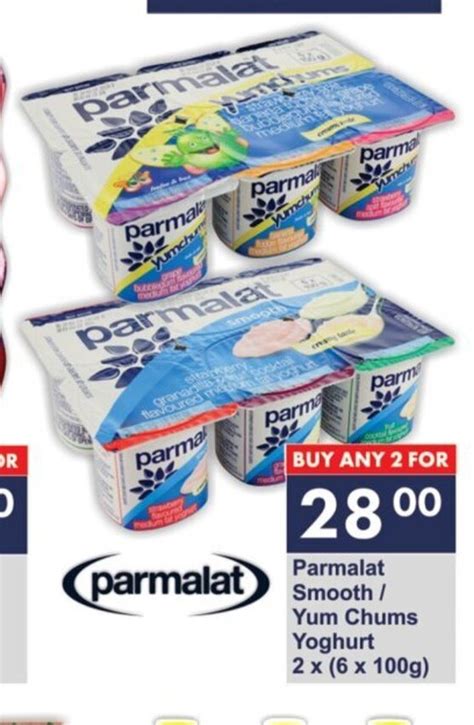 Parmalat Smooth Yum Chums Yoghurt 2 X 6x100g Offer At President Hyper