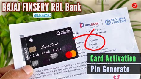 Bajaj Finserv Rbl Bank Supercard Card Activation Pin Generation