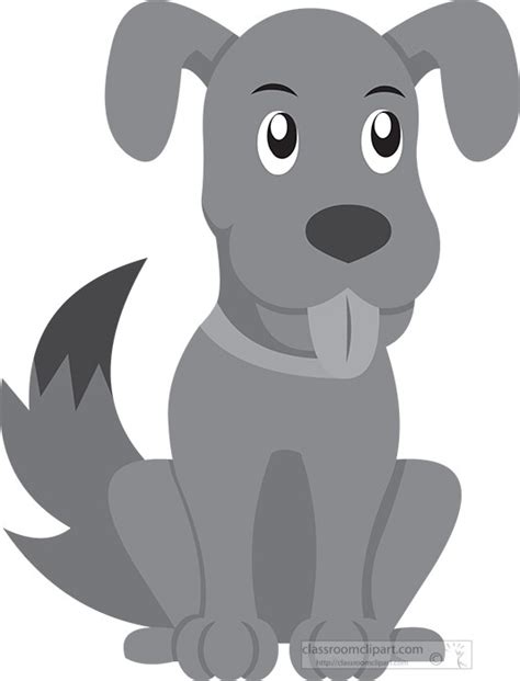 Animals Gray and White Clipart - cute-dog-pet-animal-educational-clip ...