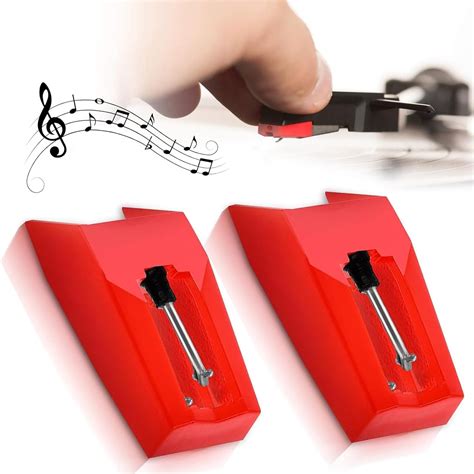 2pcs Record Player Needle Stylus Replacement For Turntable Diamond