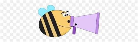 Funny Bee Yelling Into A Bullhorn Clip Art Yelling Clipart FlyClipart