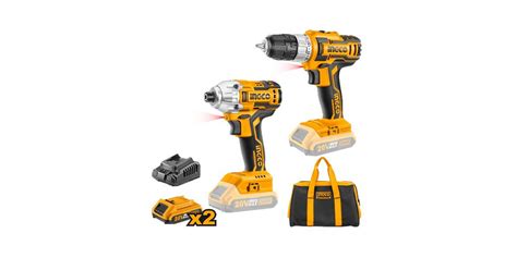 Ingco CKLI2006 Lithium Ion Cordless 2 Pcs Combo Kit