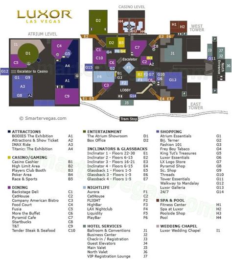 Luxor Las Vegas Map Navigating The City Of Lights World Map Colored