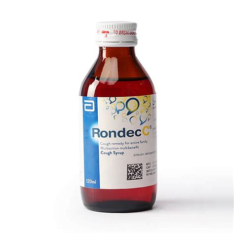 Buy Abbott Rondec C Cough Syrup 120ml Online In Pakistan My Vitamin