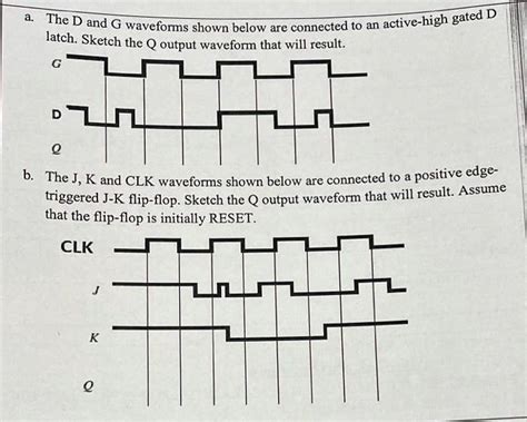 SOLVED The D And G Waveforms Shown Below Are Connected To An Active