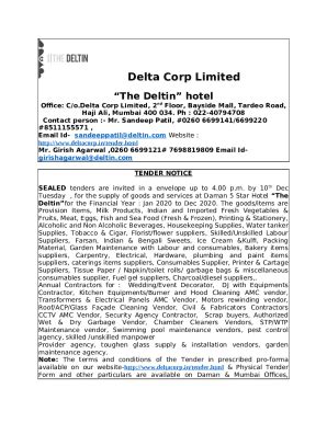 Delta Corp Limited DELTACORP NS Company Profile Facts Doc Template