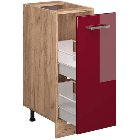 Unterschrank R Line Bordeaux Hochglanz 30 Cm Ohne Arbeitsplatte Vicco