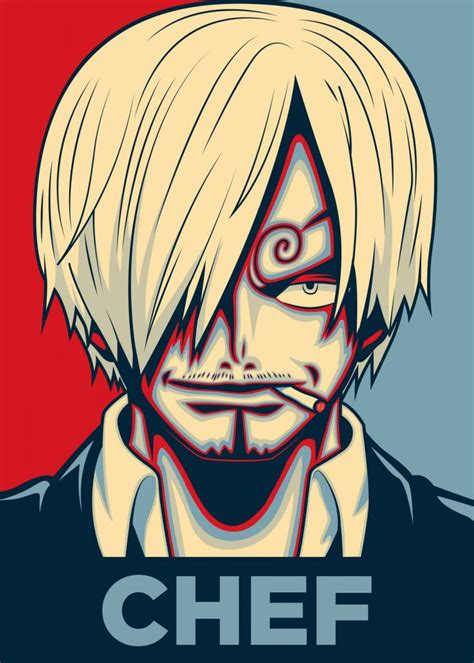 Sanji The Chef Poster By Christopher Sanabria Displate Gambar