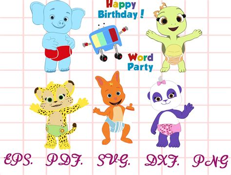 Word Party Characters Printable