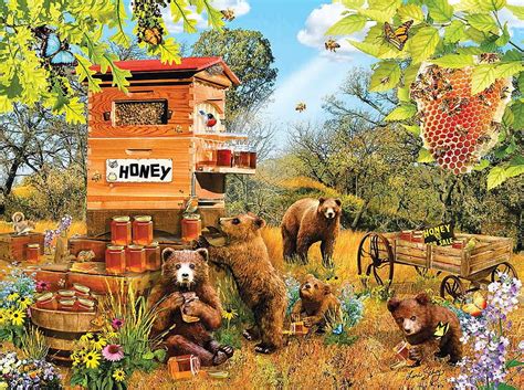 Free Download Bears Andbees Bee Hive Bears Honey Tree Hd