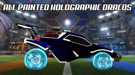 All Painted Holographic Draco Wheels Rocket League Showcase Youtube