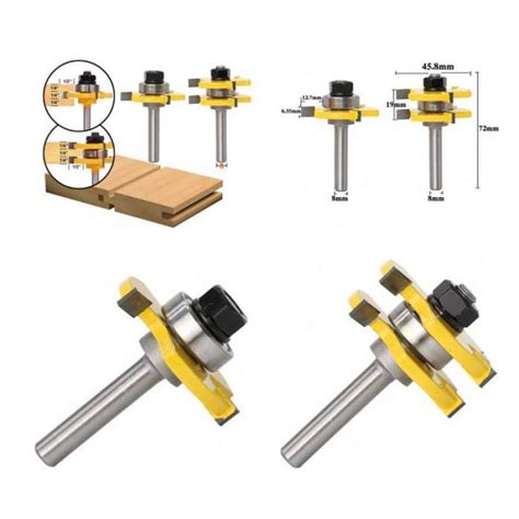 Jual Mata Router Set Tongue Groove As8mm Mata Profil Panel Sambungan