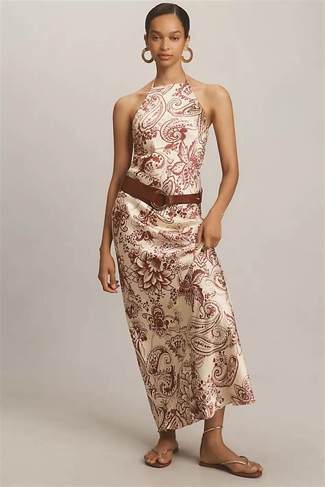 By Anthropologie Halter Printed Maxi Dress Anthropologie