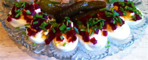 Horseradish Deviled Eggs & Pickled Beets