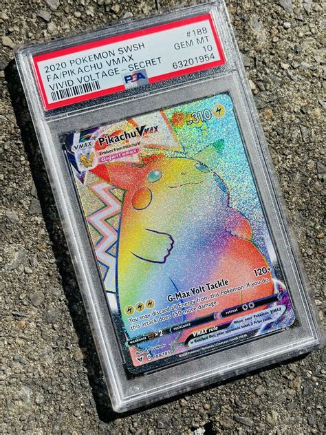 Mavin PSA 10 GEM MT Full Art Pikachu VMAX Secret Rainbow Vivid