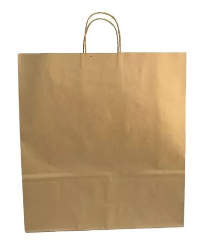 Bolsas De Papel Kraft 16x21 Con Manillas 25 Unidades Cuotas Sin Interés