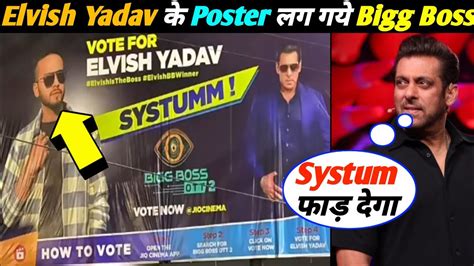 Elvish Yadav Banner Bigg Boss Elvish Bhai Ke Poster Lag Gaye Bigg