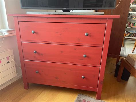 Ikea Hemnes Kommode Rot Kaufen Auf Ricardo