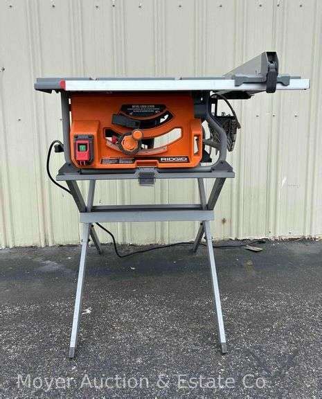 Ridgid Portable Table Saw With Folding Stand Model R Moyer