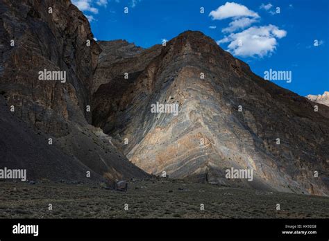 Himalayan Peaks In The Zanskar River Gorge Zanskar Ladakh India