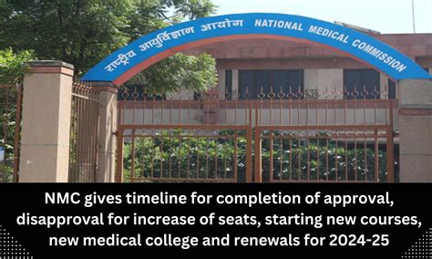 Nmc Releases Schedule For Completion Of Approval Disapproval For