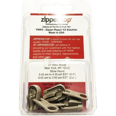 Ykk Zipper Repair Kit Solution 5 Molded Reversible Fancy Pulls Vislon