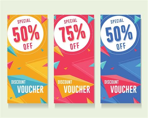 Premium Vector | Discount voucher template