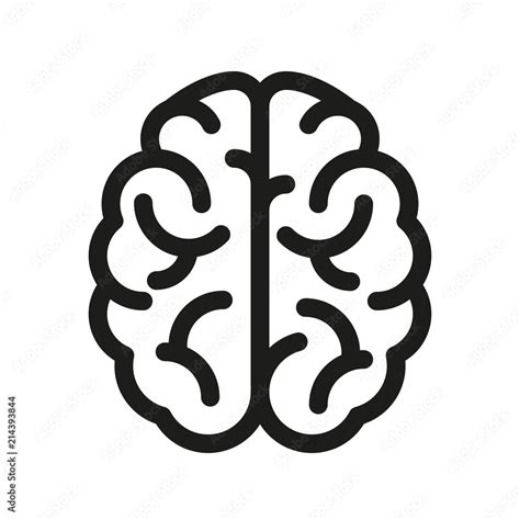 Human Brain Icon Vector Adobe Stock