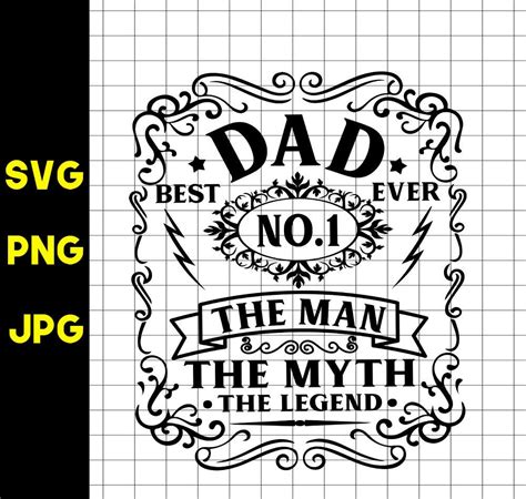 Fathers Day Svg Dad The Man The Myth The Legend Svg Dad Svg Etsy