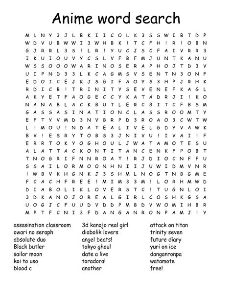 Aggregate Anime Word Search Best Ceg Edu Vn