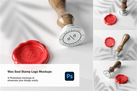 Wax Seal Stamp Logo Mockups Design Cuts