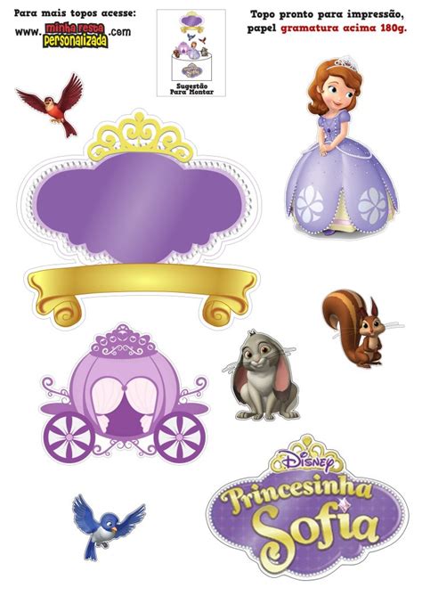 Topo De Bolo Para Imprimir Princesinha Sofia Princess Sofia Party