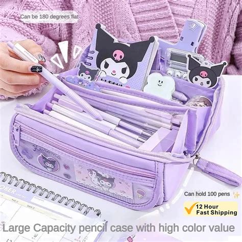 Trousse Crayons Kuromi Sanurgente Staacquaring Pour Filles Du Premier