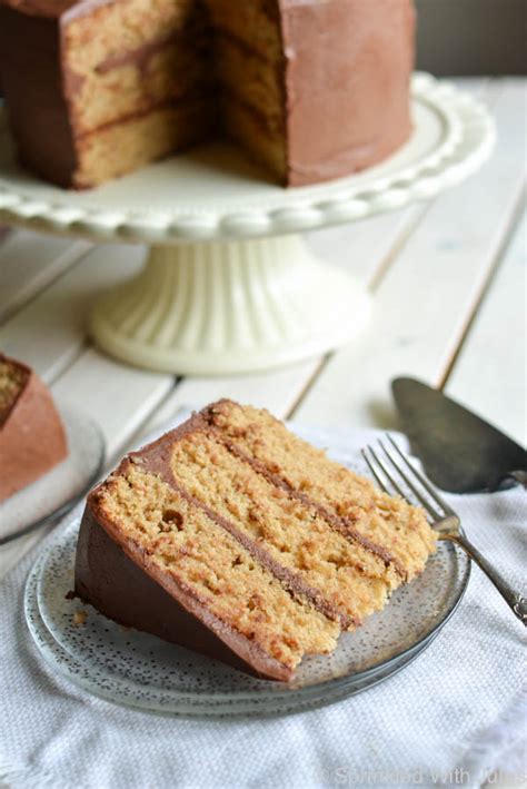 Peanut Butter Cake With Chocolate Buttercream Frosting — Sprinkled With