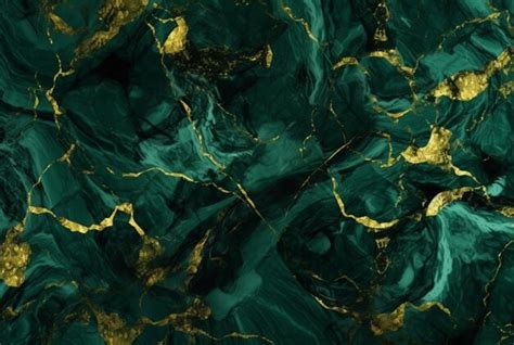 Premium Photo Luxury Green Gold Marble Texture Background Generative Ai